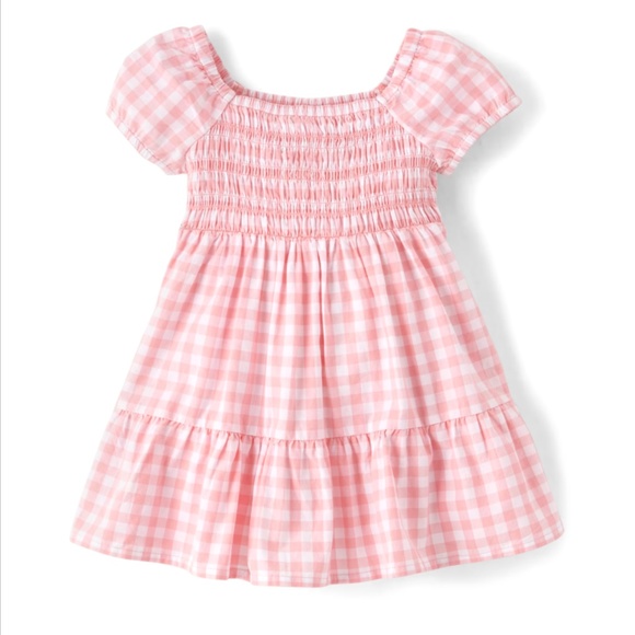 New with tags girls pink gingham print spring dress - Picture 1 of 1
